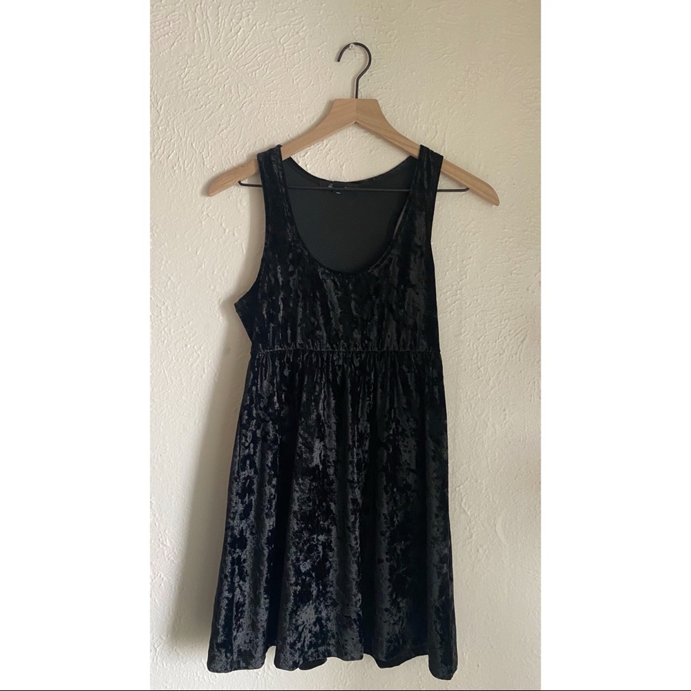 Black Velvet Short Dress